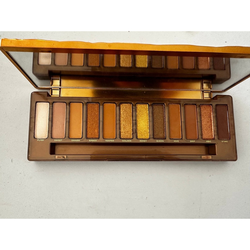 Urban Decay Naked Honey Eyeshadow Palette 12 Shades Gold Amber Neutrals Mirror